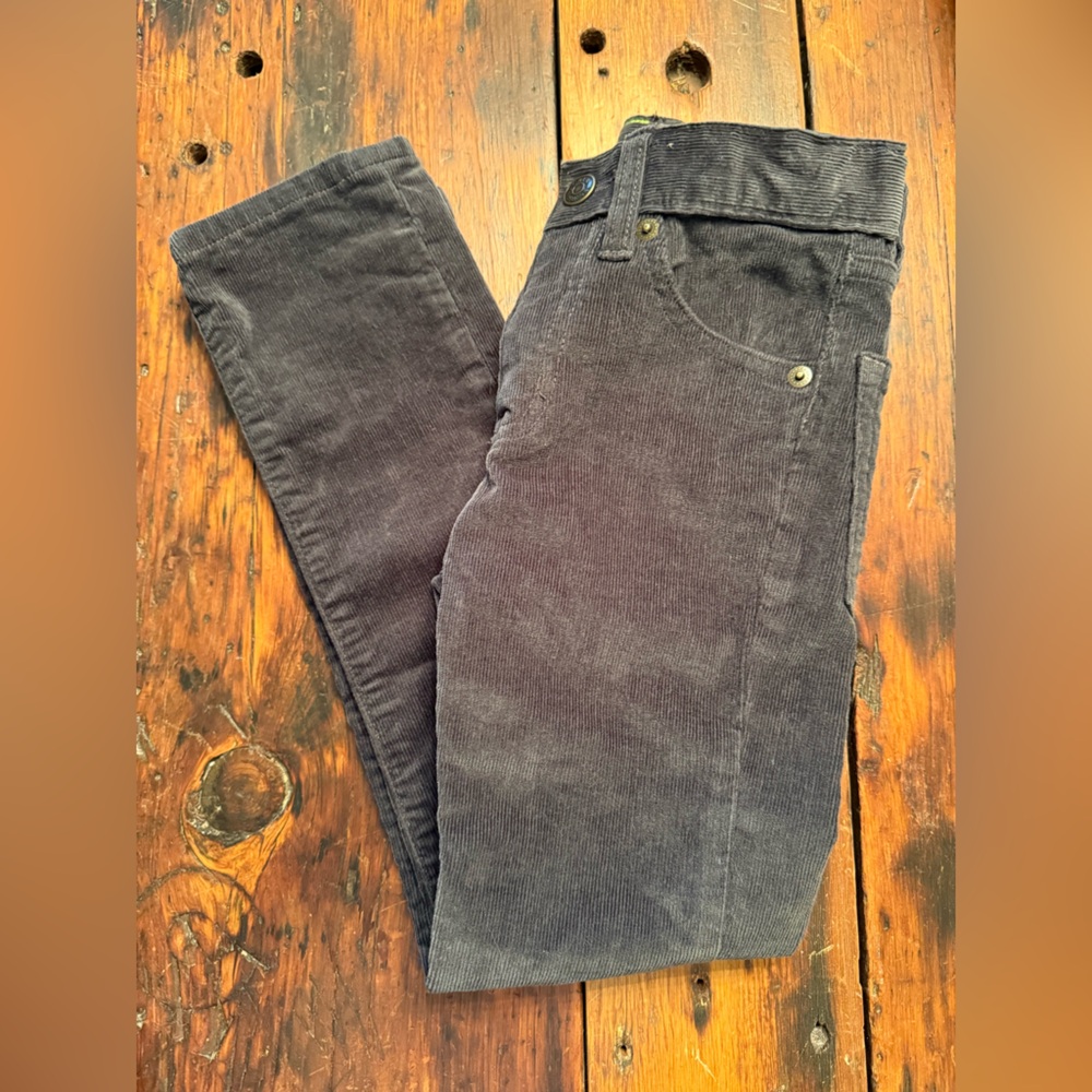 BOYS CREWCUTS SLIM STRETCHY CHARCOAL
CORDUROY PANTS (6)